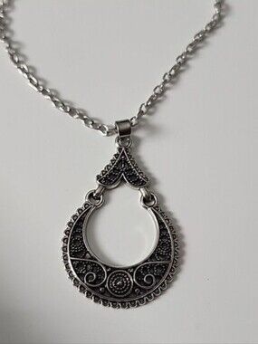 BOHO Gypsy  Mandala Tribal Necklace 16 inch Chain
